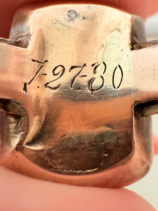 Julius // 1880 Engraved Sardonyx Intaglio Ring - Gold-Filled